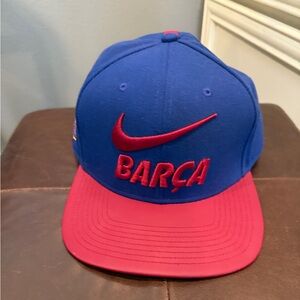 Nike Blue and Red Barça (Barcelona) Flat Bill Hat
